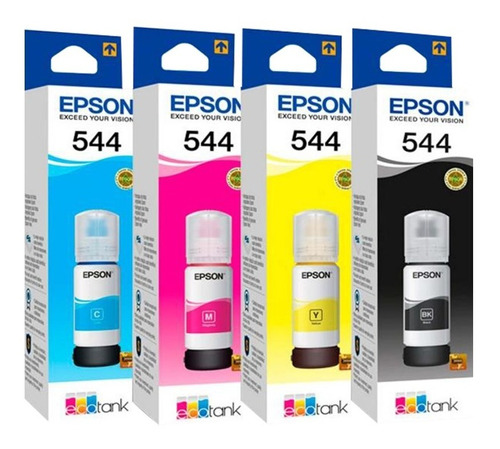 Combo Tinta Epson T544 Original 4 Colores 3150 3110