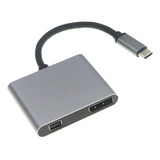 Adaptador Hub Usb Tipo C Mini Displayport E Displayport Dp