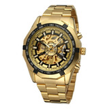 Forsining Luxo Ouro Homens Automáticos Relógios Pulseira D