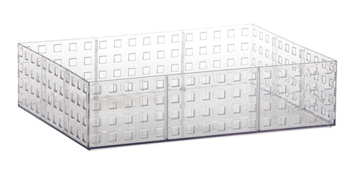 Organizador Empilhável De Plástico Quadratta 32x23x8cm  
