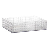 Organizador Empilhável De Plástico Quadratta 32x23x8cm  