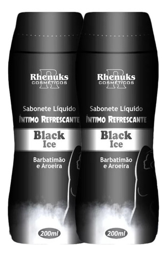 Kit Sabonete Intimo Black Ice 200ml Masculino - 2u