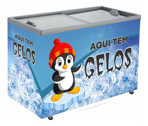 Adesivos Personalizados Freezer Horizontal Gelo 135lx80ax70p