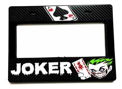 Portaplaca Moto Fibra De Carbón Joker