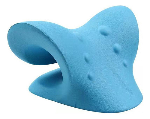 Almohada Quiropráctica Cervical Correccion De Postura Color Celeste