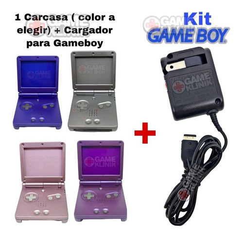 Carcasa Game Boy Advance Sp Gba Kit Completo + Cargador + H