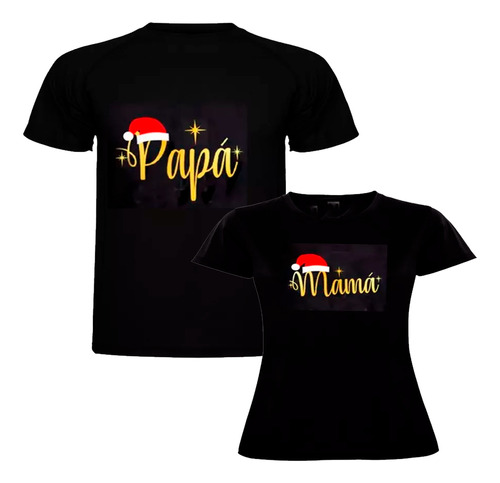 Par De Poleras De Navidad Personalizadas Con Envio Incluido 