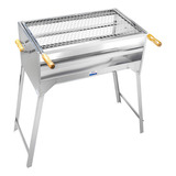 Churrasqueira Aço Inox 430 Tamanho Grande Big Familia 70x40 