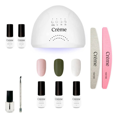 Lámpara Crème UV LED 48W Kit Manicura Esmaltes Gelish Uñas Clean Girl | Meses sin interés