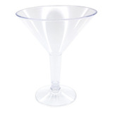 Desechables: 30 Copas Martini Plástico Transparente -eventos