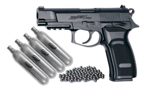 Pistola Asg Bersa Thunder 9 Pro 4.5mm + Garrafas + Balines