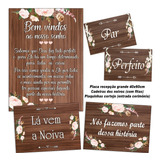 Kit Wedding Placa Recepção 40x60 2 Cortejo 2 Cadeira Noivos