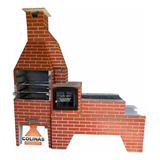 Trio Churrasqueira 65cm + Forno E Fogão A Lenha Pré-moldado