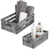 Mygift Cajas De Almacenamiento Decorativas De Madera Rustica