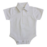 Body Camisa Social Branco Ano Novo Bebe Festa Menino Rn/3 A