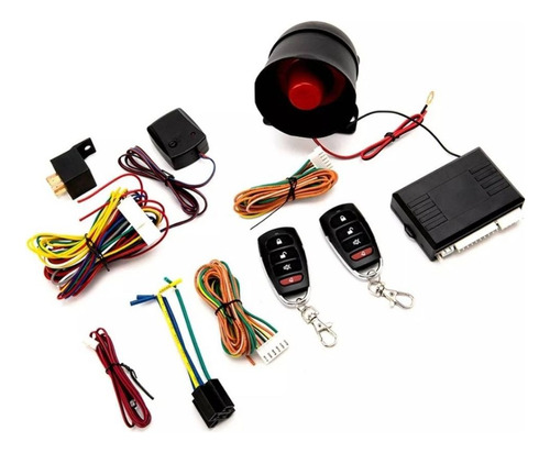 Kit Alarma De Auto Sistema Robos Seguridad 2 Mandos