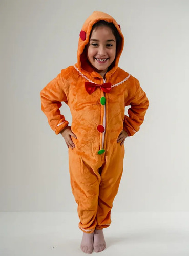 Pijama Mameluco Galleta De Jengibre Infantil Disfraz, Unisex