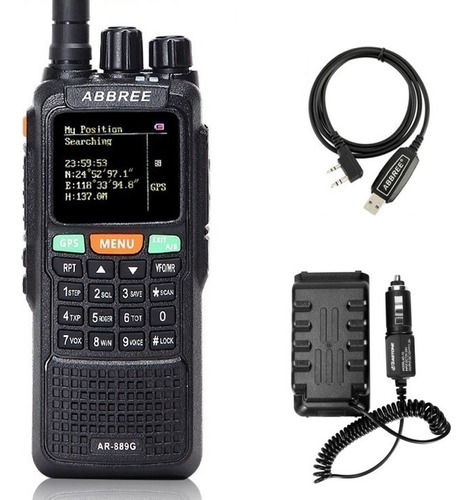 Rádio Amador Abbree Ar-889g Gps Repetidor 10w 999 Canais