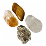 Kit Pedras Da  Prosperidade  Pirita/citrino/cristal/olho De 