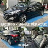 Hyundai I30 2016 Top + Teto + Couro + Mìdia  Baixo Km 