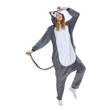 Lêmure Madagascar Pijama Macacão Kigurumi Adulto Importado