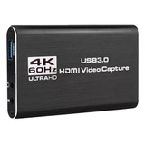 Capturador Hdmi 4k Ultra Video Audio Micrófono En Usb 3.0
