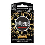 Caja De 3 Condones Prudence Extra Time Retardantes Dura Mas