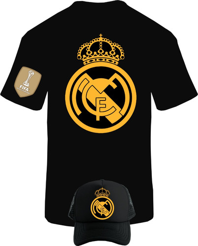 Camiseta Manga Corta Real Madrid Esp Art Obsequio Gorra 