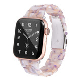 Malla Hopo Apple Watch 42/44mm 6/5/4/3/2/1/se(rosado/blanco)