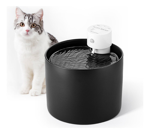 Fuente De Agua Inalambrica De Ceramica Para Gatos, Dispensad