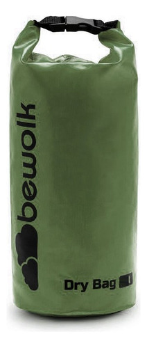 Bolso Estanco Bewolk 10 Litros Dry Bag Impermeable Color Verde Militar