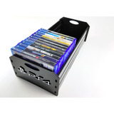 2 Porta Jogos Para 13 Blue Ray Box Play Station Ps4 Compacto