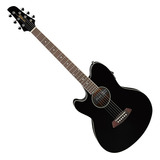 Guitarra Acústica Ibanez Talman Tcy10e Black High Gloss, Guía Para La Mano Izquierda, Color Negro Brillante