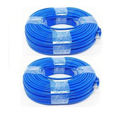 Kit 2 Cabo De Rede Internet Lan Utp Cat5 Montado 20m Metros