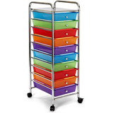 Carrito Multiusos 10 Cajones Multicolor Ideal Organización