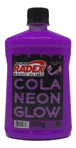 Cola Para Slime  Color 500g Radex Neon Glow