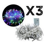 X3 Guirnaldas Led X 100 Luces Led Arbol Navidad Alto Brillo 