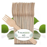 Tenedores Compostables Y Biodegradables Palm Naki 40pz