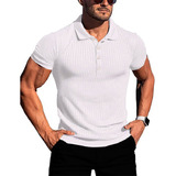 Playera Tipo Polo Hombre Moda Camisa Manga Corta Playeras