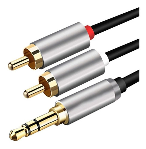 Cable De Audio Estéreo Auxiliar De 3,5 Mm A 2 Rca De 2 M Hif
