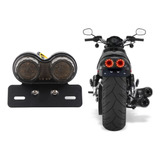 Led Direccionales Placa Para Motocicleta Harley Luz Trasera