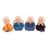 Figura Para Bebé Budas Resina Artesanía Adorno Monjes, 4 Pie