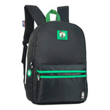 Mochila Deportiva Nba Equipos Basquet Urbana Acolchada Color Negro/verde