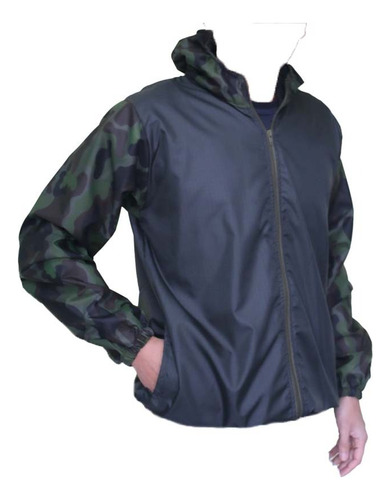 Chaqueta Camuflado Rompe Vientos   Hombre  Capota