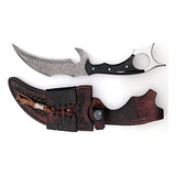 Ottoza Cuchillo Karambit De Damasco Hecho A Mano Con Mango D