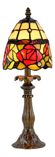 Lámpara De Mesa Dale Tiffany Taenid, Latón Antiguo Y Pantall
