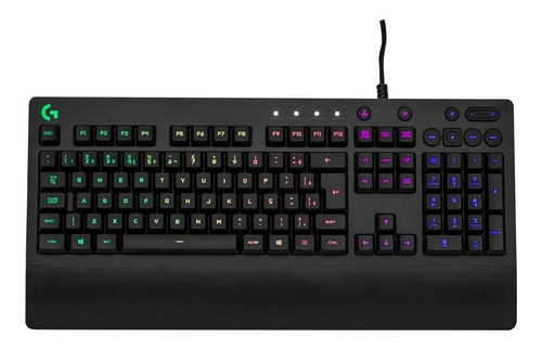 Teclado Gamer Logitech G Serie G Prodigy G213 Qwerty Português Brasil Cor Preto Com Luz Rgb