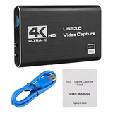 Capturadora De Video Streaming Fhd Hd 1080 Hdmi 4k Usb 3.0