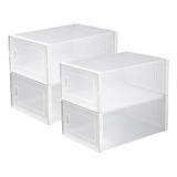 Caja Organizadora Zapatos Set X4 Banhaus Zapatero Apilable