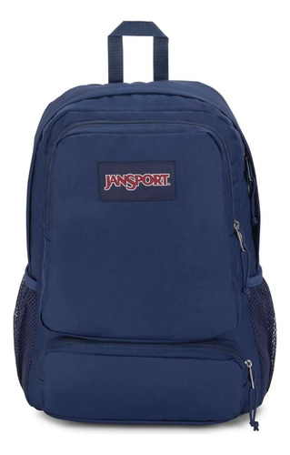 Mochila Jansport Doubleton 29l Escolar Porta Notebook Urbana Color Navy Diseño De La Tela Poliéster